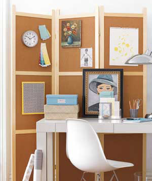 Folding Corkboard Screen Folding Corkboard Screen